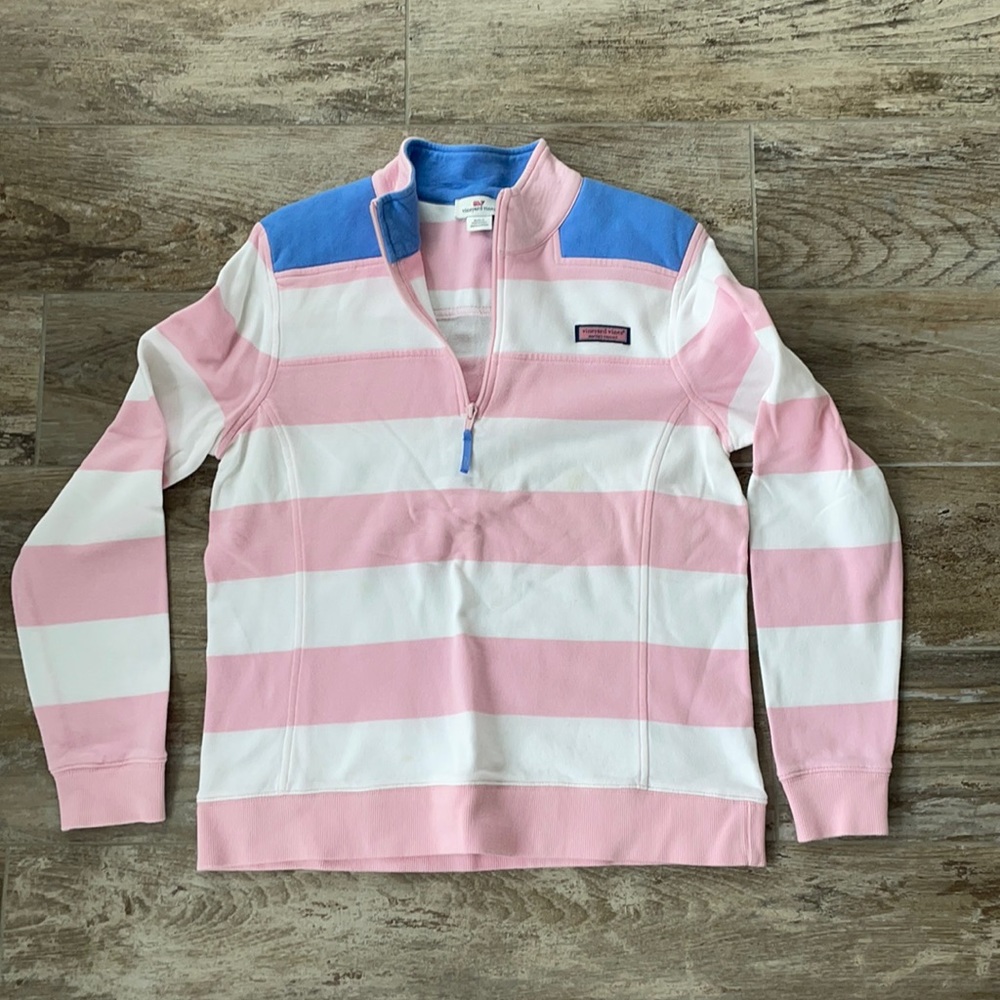 Vineyard Vines Shep Shirt size L! Pink and white